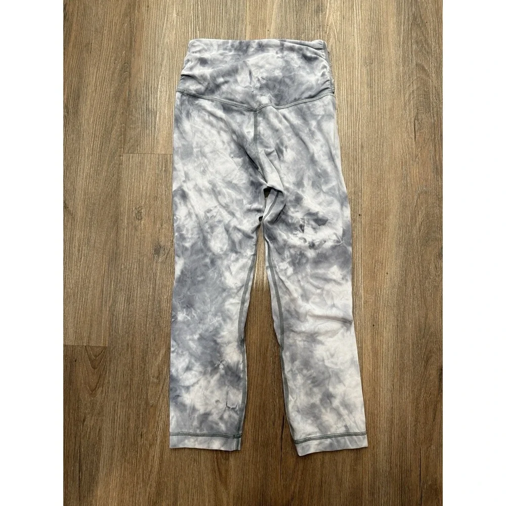 Lululemon Align Cross Waist Crop Legging Diamond Dye High‎ Rise Gray Size 4